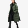 Hooded long puffer coat