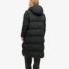 Hooded long puffer coat