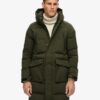 Hooded longline padded jacket