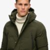 Hooded longline padded jacket