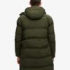 Hooded longline padded jacket