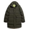 Hooded longline padded jacket