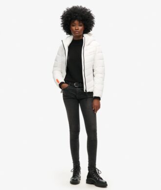 Hooded Microfibre Padded Jacket