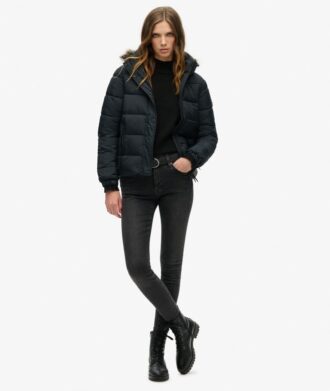 Hooded Mid Layer Short Jacket Hooded Mid Layer Short Jacket
