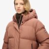 Hooded Mid Length Sports Puffer Jacket