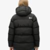 Hooded Mid Length Sports Puffer Jacket