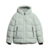 Hooded Mid Length Sports Puffer Jacket