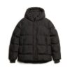 Hooded Mid Length Sports Puffer Jacket