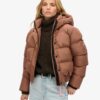 Hooded Sportig Puffer Bomber Jacket Hooded Sportig Puffer Bomber Jacket