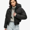 Hooded Sportig Puffer Bomber Jacket Hooded Sportig Puffer Bomber Jacket