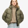 Hooded Sportig Puffer Bomber Jacket Hooded Sportig Puffer Bomber Jacket