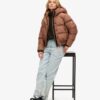 Hooded Sportig Puffer Bomber Jacket Hooded Sportig Puffer Bomber Jacket
