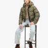Hooded Sportig Puffer Bomber Jacket Hooded Sportig Puffer Bomber Jacket