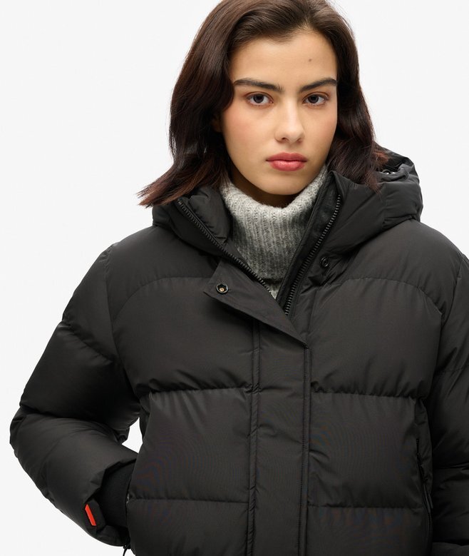 Hooded Sportig Puffer Bomber Jacket Hooded Sportig Puffer Bomber Jacket
