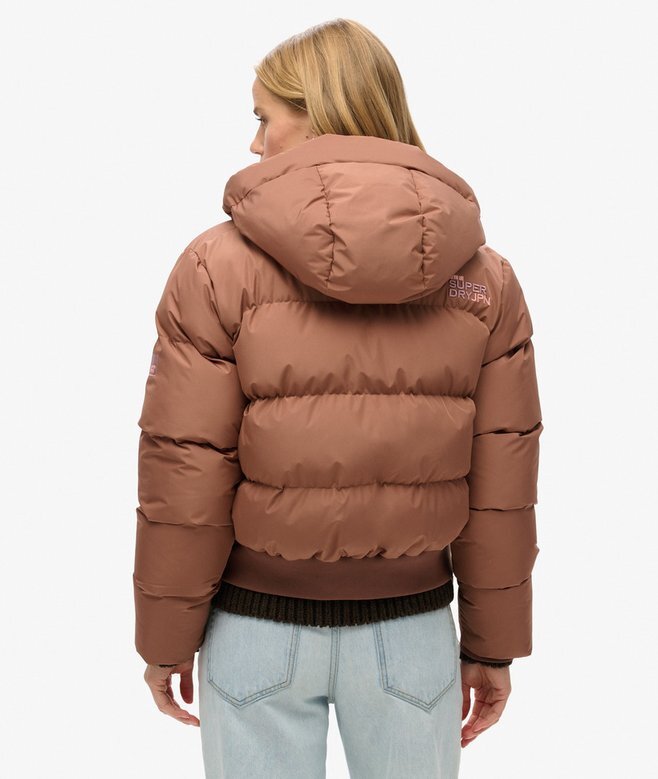 Hooded Sportig Puffer Bomber Jacket Hooded Sportig Puffer Bomber Jacket