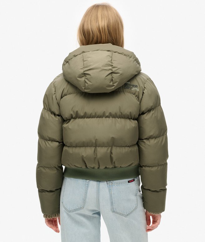 Hooded Sportig Puffer Bomber Jacket Hooded Sportig Puffer Bomber Jacket