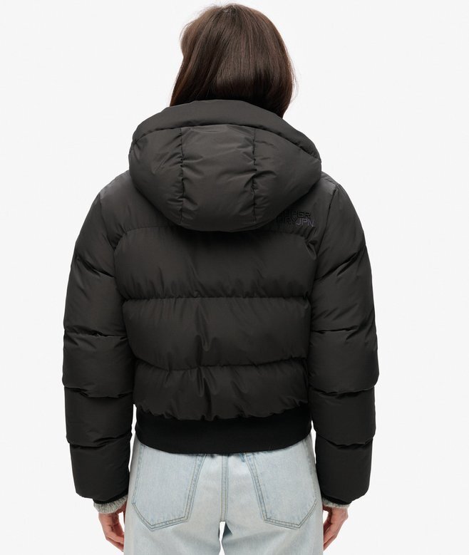 Hooded Sportig Puffer Bomber Jacket Hooded Sportig Puffer Bomber Jacket