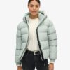Hooded sportig Puffer-jacka Hooded sportig Puffer-jacka