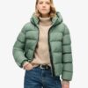 Hooded sportig Puffer-jacka Hooded sportig Puffer-jacka