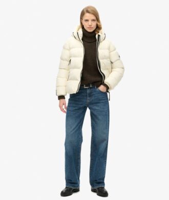 Hooded sportig Puffer-jacka