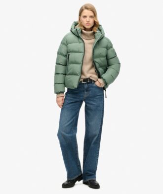 Hooded sportig Puffer-jacka