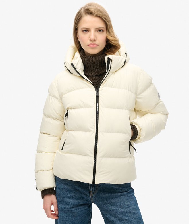 Hooded sportig Puffer-jacka Hooded sportig Puffer-jacka