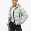 Hooded sportig Puffer-jacka Hooded sportig Puffer-jacka