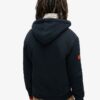 Hoodie med dragkedja och borgfoder