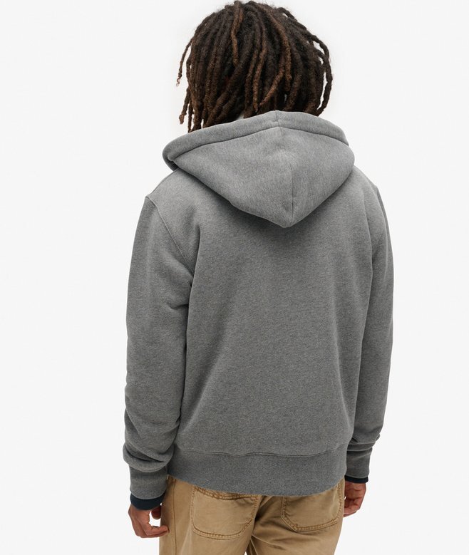 Hoodie med dragkedja och borgfoder Hoodie med dragkedja och borgfoder