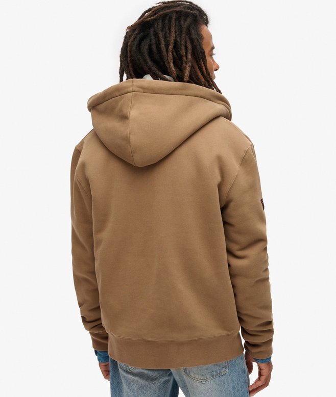 Hoodie med dragkedja och borgfoder Hoodie med dragkedja och borgfoder