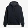 Hoodie med dragkedja och borgfoder