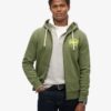 Hoodie med dragkedja och neonvintage-logotyp Hoodie med dragkedja och neonvintage-logotyp