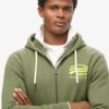 Hoodie med dragkedja och neonvintage-logotyp Hoodie med dragkedja och neonvintage-logotyp
