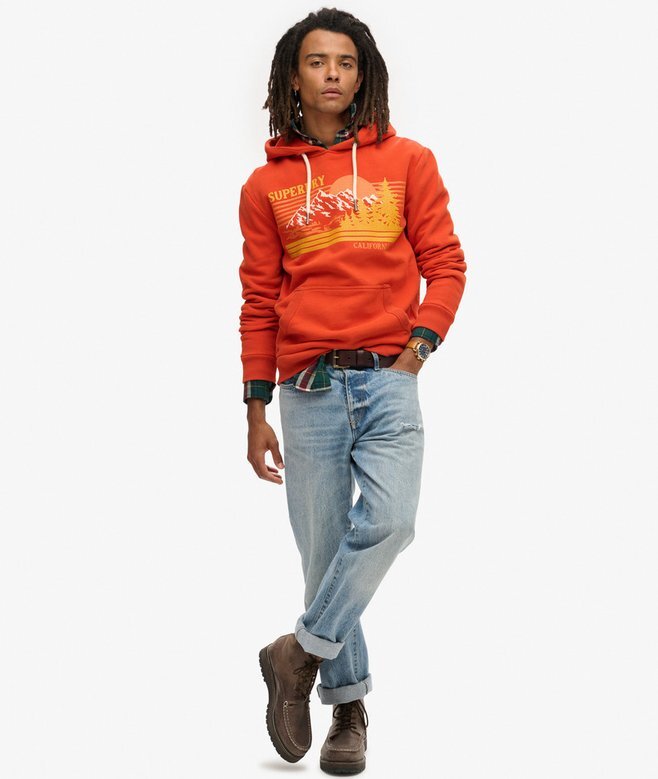 Hoodie med grafiskt mönster för utomhusbruk Hoodie med grafiskt mönster för utomhusbruk