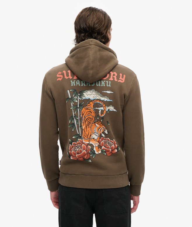 Hoodie med tatueringsmotiv Hoodie med tatueringsmotiv