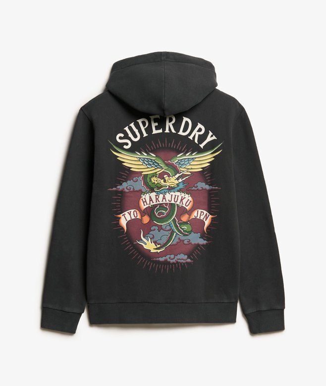 Hoodie med tatueringsmotiv Hoodie med tatueringsmotiv