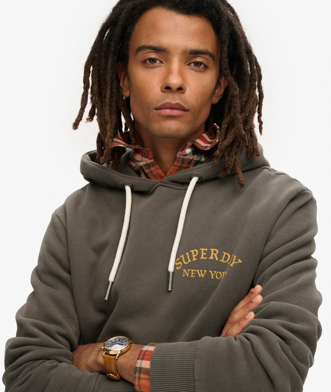 Hoodie med tatueringsmotiv på ryggen Hoodie med tatueringsmotiv på ryggen