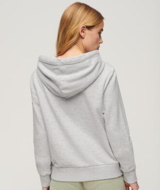 Hoodie med ton-i-ton Vintage-logotyp