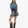 Hoodie med ton-i-ton Vintage-logotyp