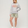 Hoodie med ton-i-ton Vintage-logotyp
