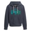 Hoodie med ton-i-ton Vintage-logotyp