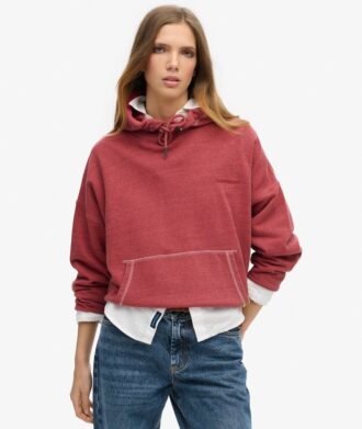 Hoodie med överfärgat Essential-logo