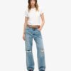 Jeans i Organic Cotton med vida ben Jeans i Organic Cotton med vida ben