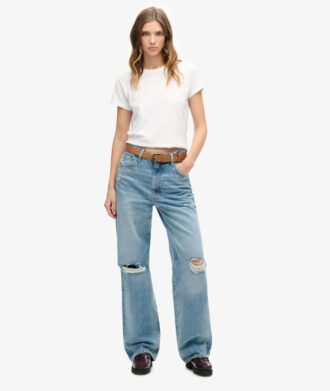 Jeans i Organic Cotton med vida ben