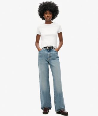Jeans i Organic Cotton med vida ben