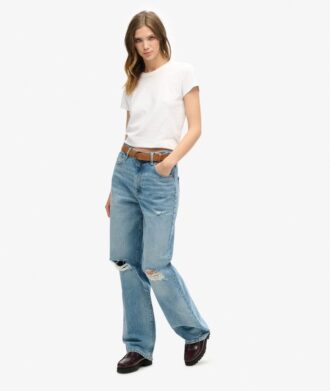 Jeans i Organic Cotton med vida ben