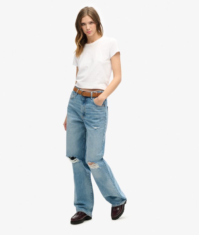 Jeans i Organic Cotton med vida ben Jeans i Organic Cotton med vida ben