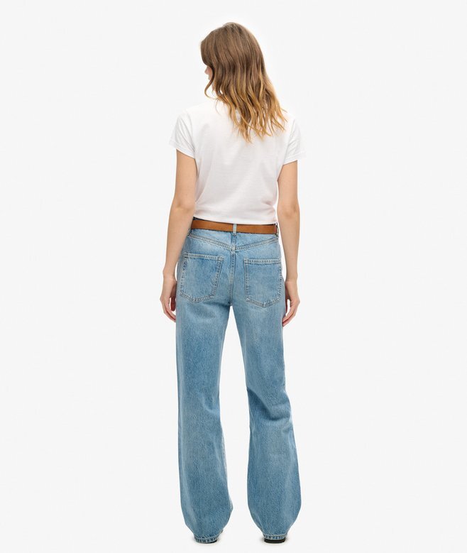 Jeans i Organic Cotton med vida ben Jeans i Organic Cotton med vida ben