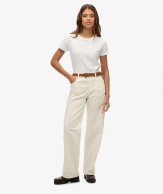 Jeans med medelhög midja och vida ben