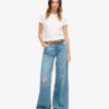 Jeans med vid ben och rå kant Jeans med vid ben och rå kant
